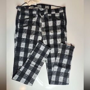 Rag & Bone Monochrome Plaid Trousers
